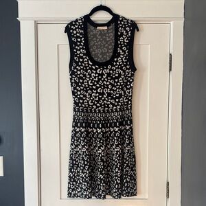 Rebecca Taylor Knit Leopard Print Dress